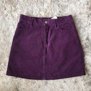 Brandy Melville purple curdoroy skirt (NWT)